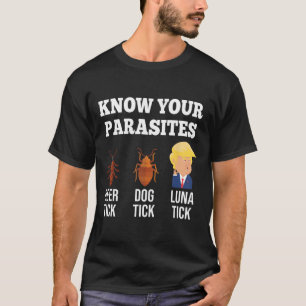 Kennen Sie Ihre Parasiten Anti-Trump Funny Tick Re T-Shirt