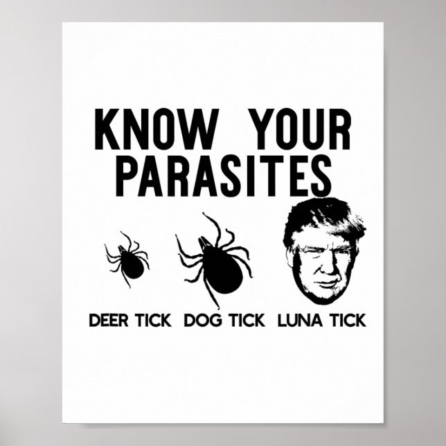 Kennen Sie Ihre Parasiten Anti-Trump Resist T Shir Poster (Vorne)