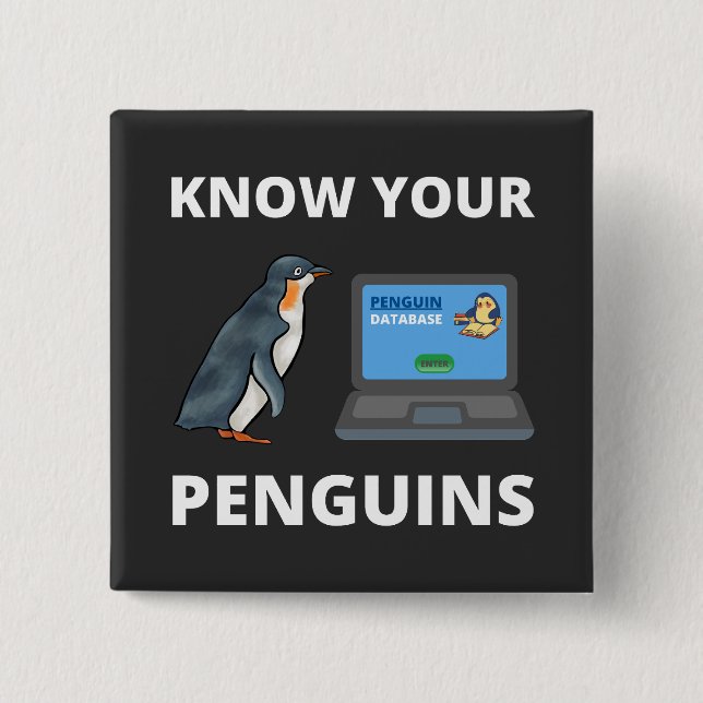 Kennen Sie Ihre Pinguine Button (Vorderseite)