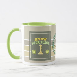 Kennen Sie Ihren Platz – Personalisierte Blumenaff Tasse