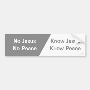 Kennen Sie Jesus, kennen Sie Frieden Autoaufkleber