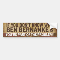 Kennen Sie nicht Bernanke Autoaufkleber