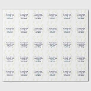 Kennen Sie sich selbst - Motivierend Angebot für S Geschenkpapier