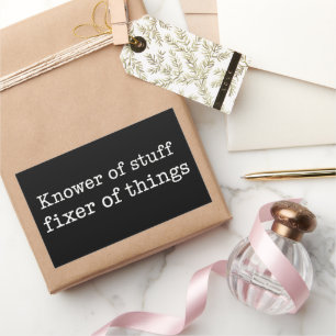 Kenner von Sachen Reparierer von Dingen Lustiger H Rechteckiger Aufkleber