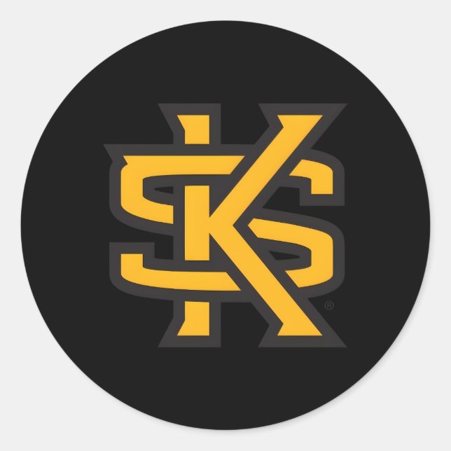 Kennesaw Staat Owls Icon Runder Aufkleber (Vorderseite)