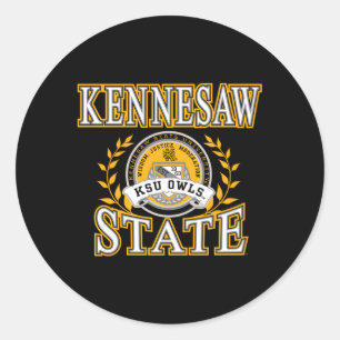 Kennesaw Staat Owls Laurels Runder Aufkleber