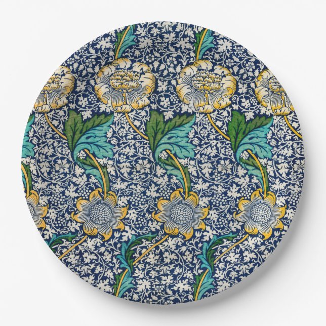 Kennet-Muster (von William Morris) Pappteller (Vorderseite)