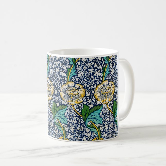 Kennet Pattern (von William Morris) Kaffeetasse (VorderseiteRechts)
