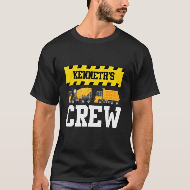 Kenneth Construction Crew Custom Dumptruck Dump Tr T-Shirt (Vorderseite)