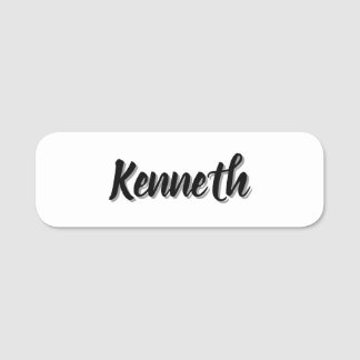 Kenneth Mens Name, Namensschild