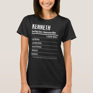 Kenneth Serving Size Nutrition Label Calories T-Shirt