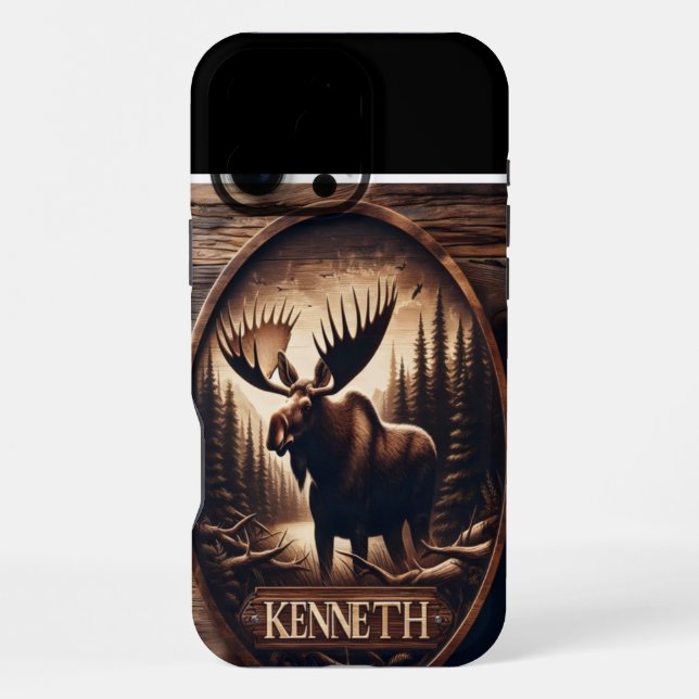 Kenneth's Elch-Wappen iPhone Hülle (Rückseite)