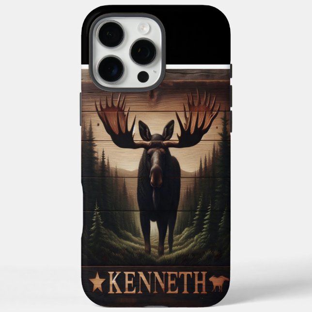 Kenneth's Woodland Moose Case-Mate iPhone Hülle (Rückseite)