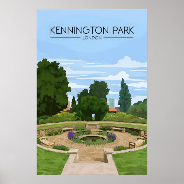 Kennington Park London Reiseposter Poster (Vorne)