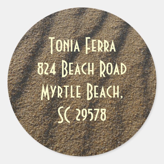 Kennsatzadresse Runder Aufkleber (Vorderseite)