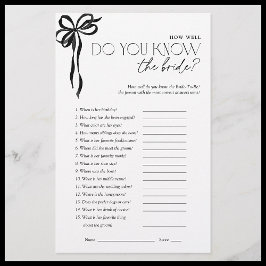Kennst du das Bride Black Bow Brautparty Game?