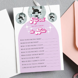 Kennst du die Bride Brautparty Game Card? Einladung
