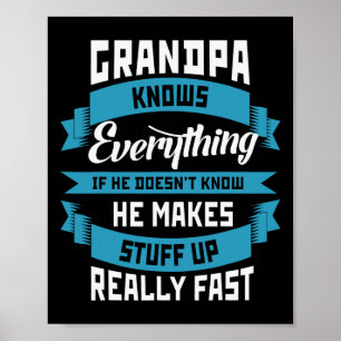 Kennt alles Funny Vatertag Kostüme Poster