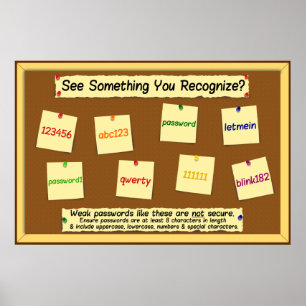Kennwörter Informationssicherheitsbewusstsein Poster