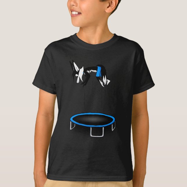 Kenny auf Trampoline T-Shirt (Vorderseite)