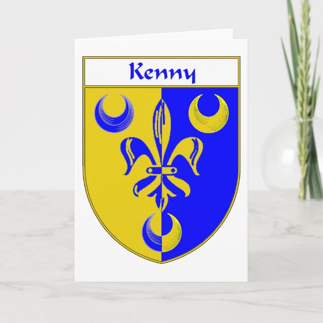 Kenny Coat of Arms/Familienwappen Feiertagskarte (Vorderseite)