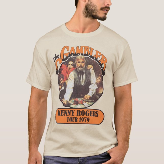 Kenny Rogers The Gambler Retro Classic Country T-Shirt (Vorderseite)