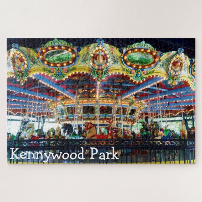 Kennywood Park Carousel Pittsburgh Jigsaw Puzzle (Horizontal)