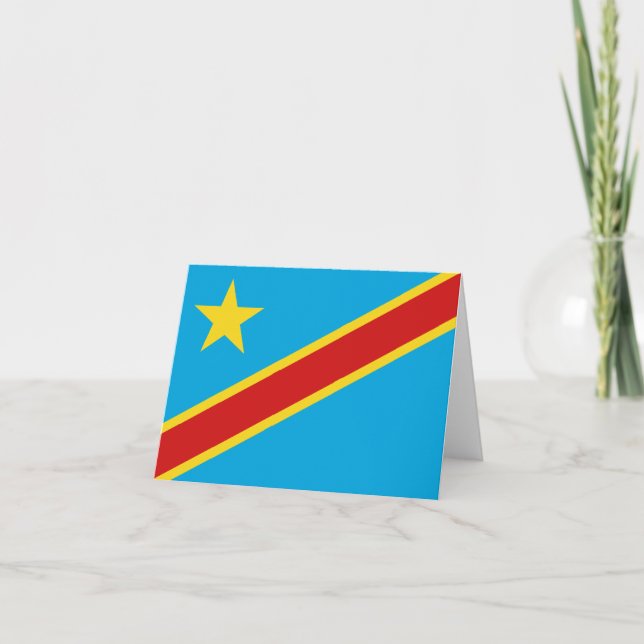 Kennzeichen der Flagge Kongo-Kinshasa Karte (Vorderseite)