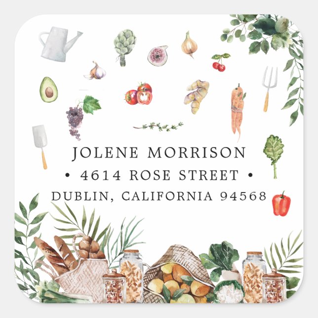 Kennzeichen der lokalen Landwirte Quadratischer Aufkleber (Vorderseite)