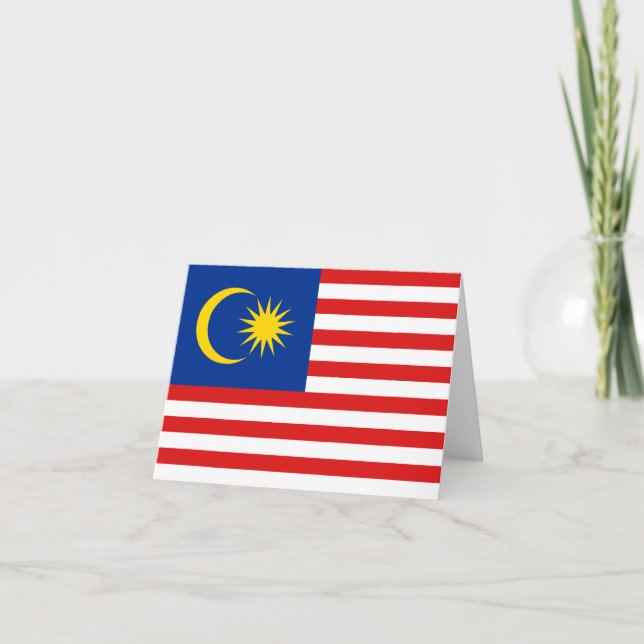 Kennzeichen der malaysischen Flagge Karte (Vorderseite)