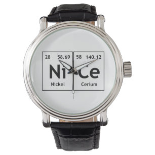 Kennzeichen der NiCe-Chemie Armbanduhr