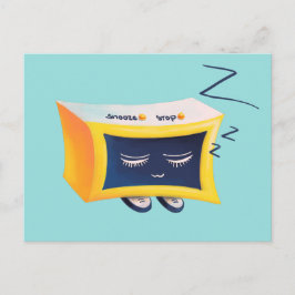 Kennzeichen der Niedlichen Schlafalarmuhr Kawaii Postkarte