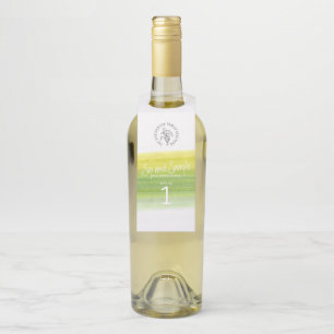Kennzeichen der weißen Weinprobe Flaschenanhänger
