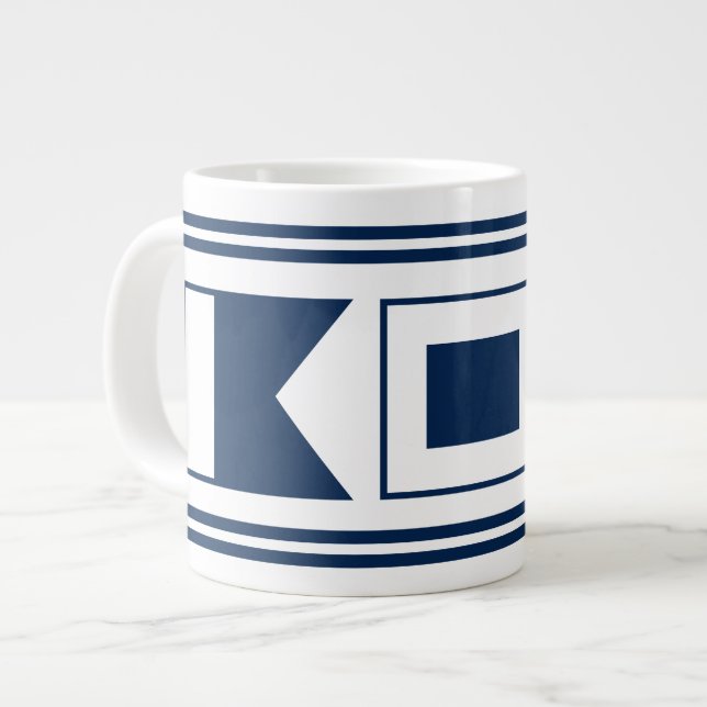 Kennzeichen des Alphabet-individuellen Namens Jumbo-Tasse (Vorderseite Links)