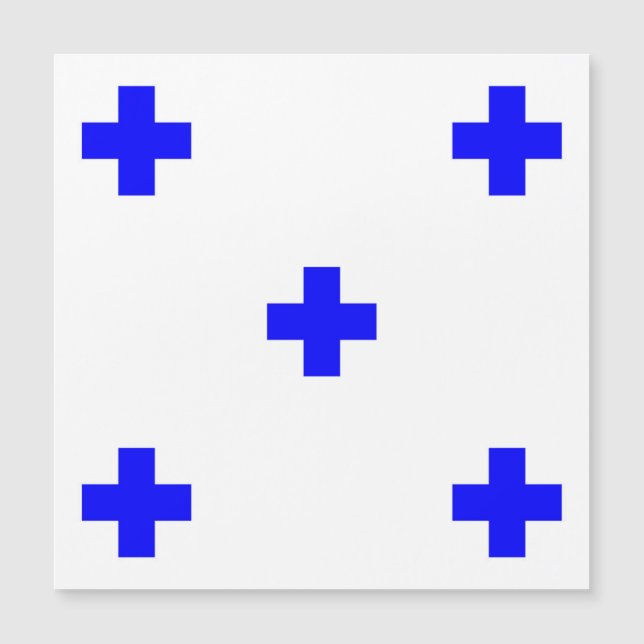 Kennzeichen des maritimen Alphabets Null Magnetkarte (Vorderseite)