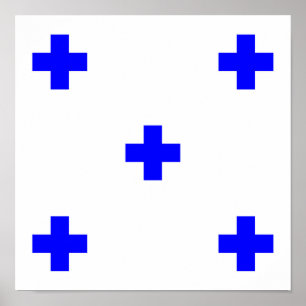 Kennzeichen des maritimen Alphabets Null Poster