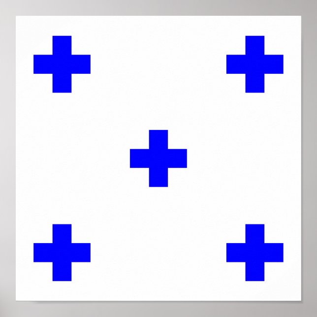 Kennzeichen des maritimen Alphabets Null Poster (Vorne)