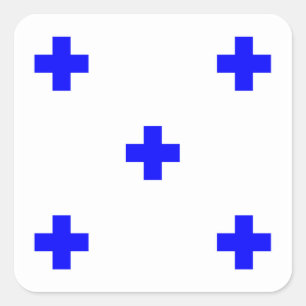 Kennzeichen des maritimen Alphabets Null Quadratischer Aufkleber