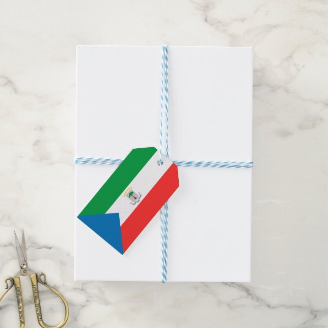 Kennzeichen für äquatoriale Guinea Geschenkanhänger (Mit Garn)