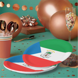 Kennzeichen für äquatoriale Guinea Pappteller