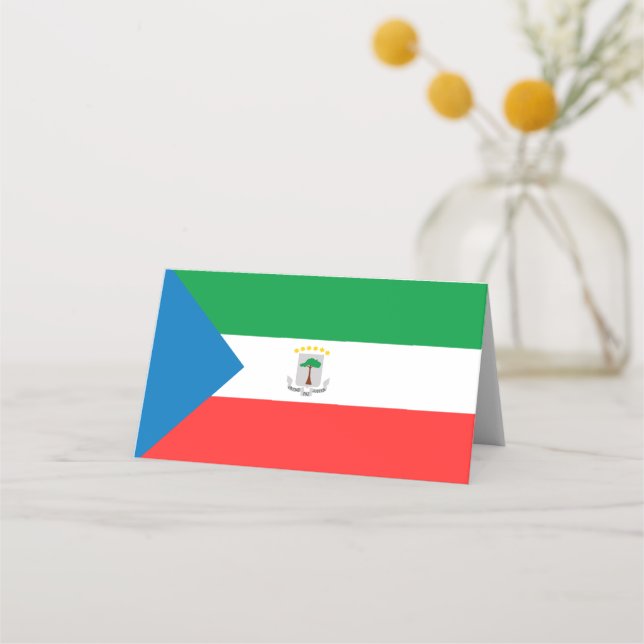 Kennzeichen für äquatoriale Guinea Platzkarte (Vorderseite)