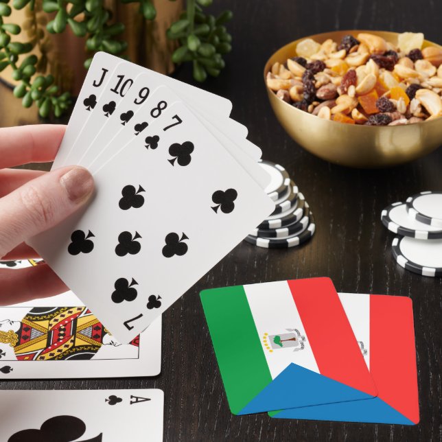 Kennzeichen für äquatoriale Guinea Spielkarten (In Situ)