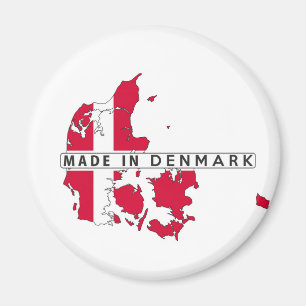 Kennzeichen für die denmarkierte Länderkarte Magnet