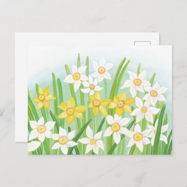 Kennzeichen für Frühling Postkarte (Vorne/Hinten)