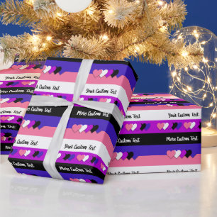 Kennzeichen für Genderfluidität mit Textrahierpapi Geschenkpapier