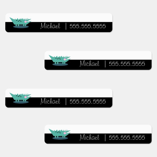 Kennzeichen für Klassennamen von Alligator-Cartoon Etiketten (Gruppe)