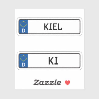 Kennzeichen Kiel, Deutsches Kennzeichen für Kraftf Aufkleber