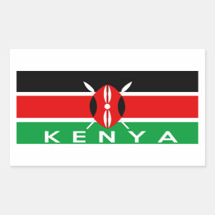 Kennzeichenname für Kenya Rechteckiger Aufkleber
