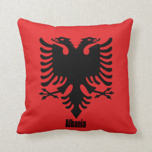 Kennzeichnung der Flagge Albaniens Kissen