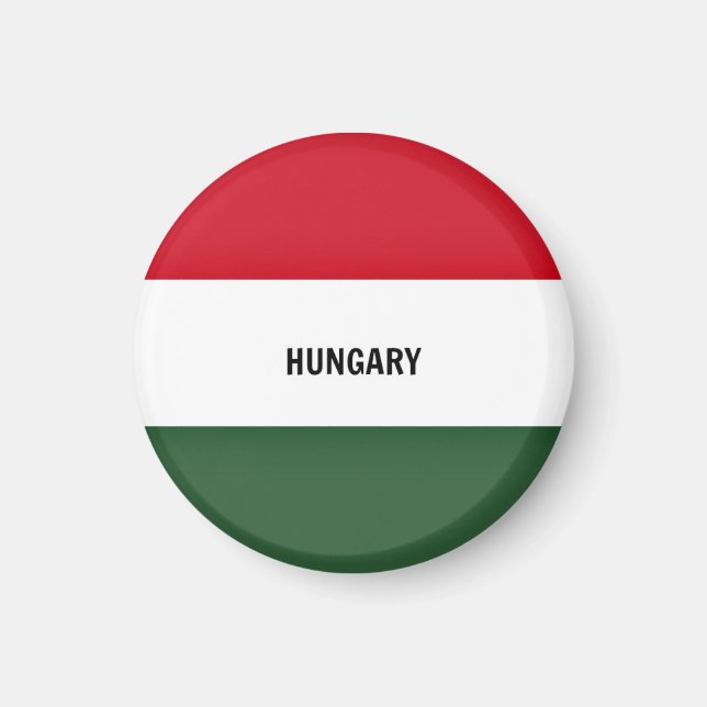 Kennzeichnung der Flagge Ungarns Magnet (Vorne)